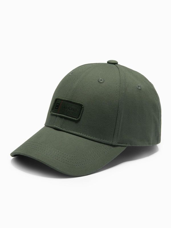 Ombre Ombre Men's baseball cap with visor and patch - khaki