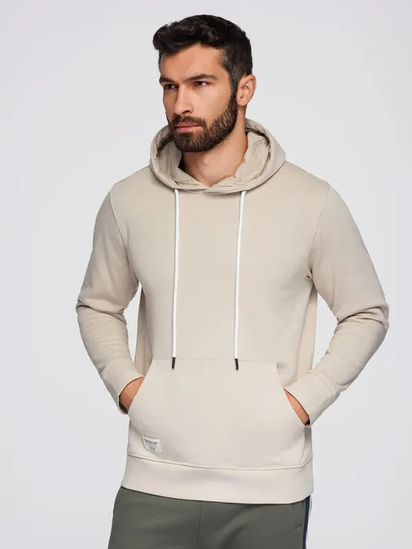 Ombre Ombre Men's BASIC kangaroo hooded sweatshirt