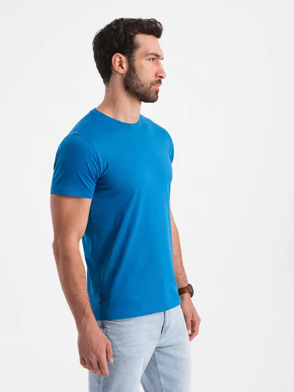 Ombre Ombre Men's classic cotton BASIC T-shirt - blue