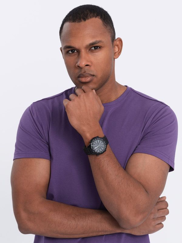 Ombre Ombre Men's classic cotton BASIC T-shirt - purple