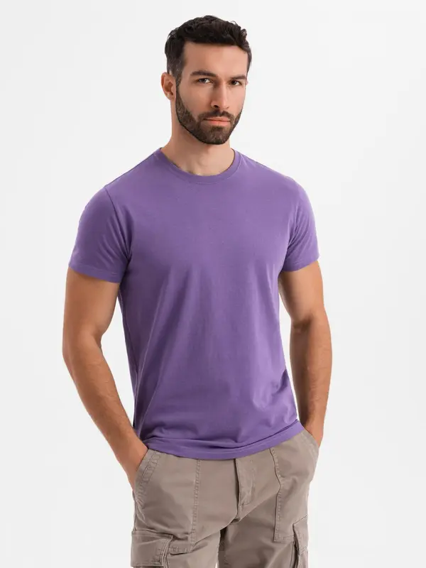 Ombre Ombre Men's classic cotton BASIC T-shirt - purple