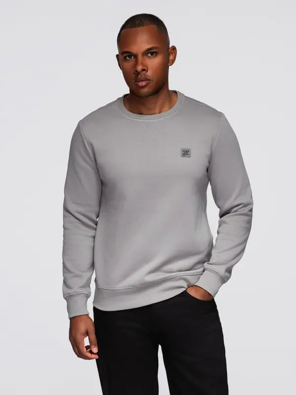 Ombre Ombre Men's classic round neck sweatshirt - grey