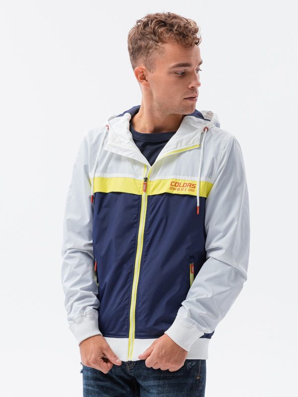 Ombre Ombre Men's hooded windbreaker jacket