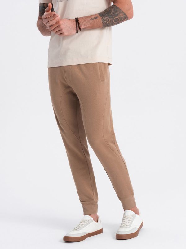 Ombre Ombre Men's jogger sweatpants - brown