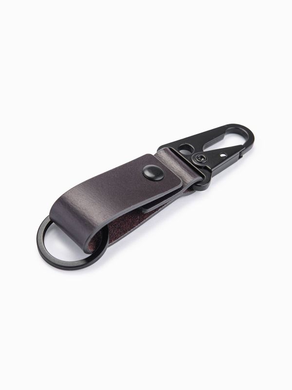 Ombre Ombre Men's key ring with snap hook - black