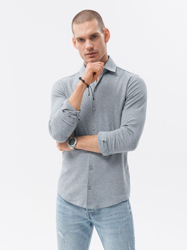 Ombre Ombre Men's long sleeve knit shirt