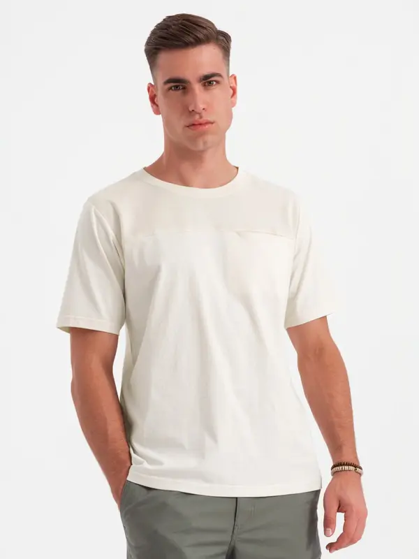 Ombre Ombre Men's LOOSE FIT pocket t-shirt - white