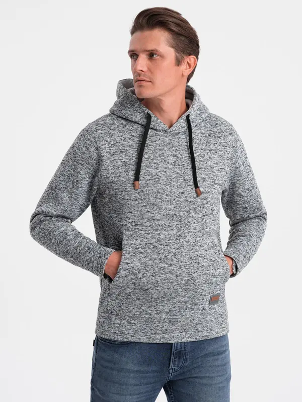 Ombre Ombre Men's non-stretch kangaroo hooded sweatshirt