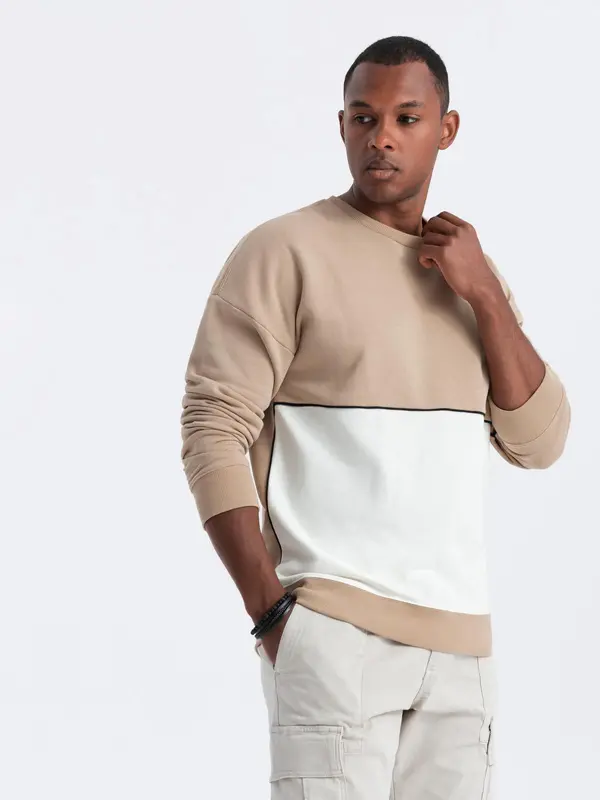 Ombre Ombre Men's OVERSIZE sweatshirt with contrasting color combination