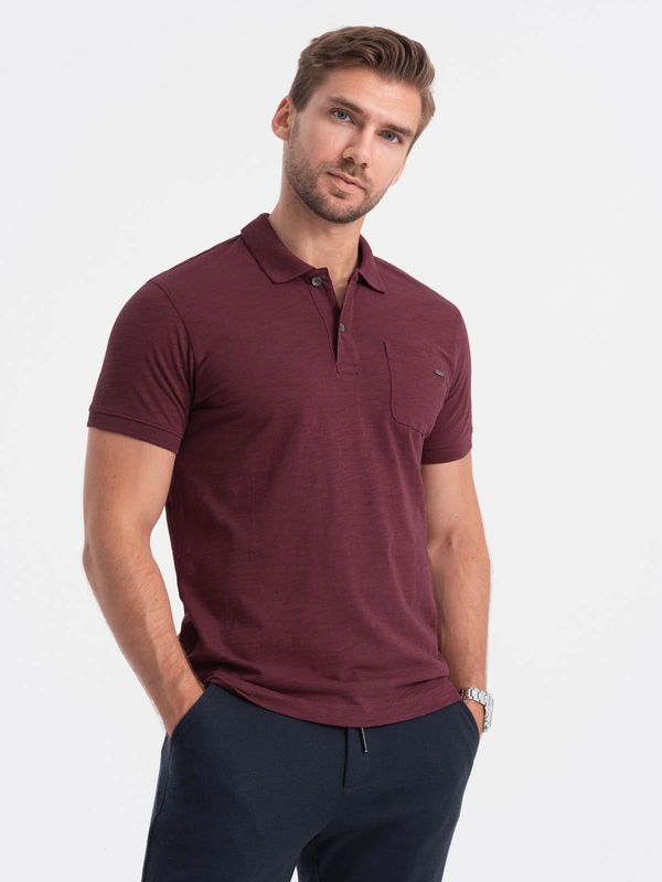 Ombre Ombre Men's polo t-shirt with decorative buttons