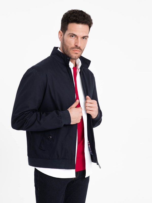 Ombre Ombre Men's quilted bagged jacket - navy blue