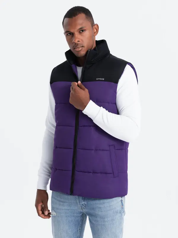 Ombre Ombre MEN'S QUILTED SLEEVELESS