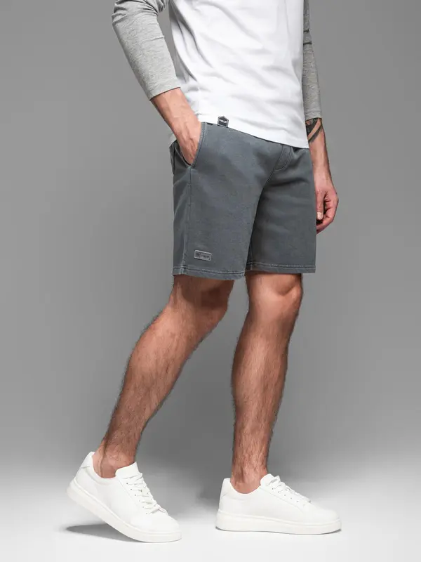 Ombre Ombre Men's RELAXED FIT tracksuit short shorts in athleisure style - graphite