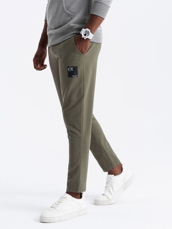 Ombre Ombre Men's sweatpants with logo - olive