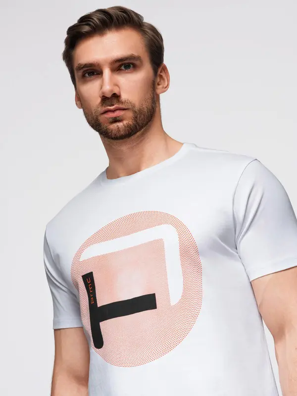 Ombre Ombre Men's t-shirt with large print - white