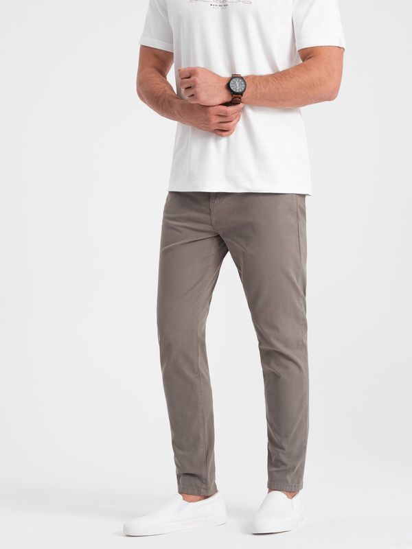 Ombre Ombre Men's tailored chino pants - dark beige