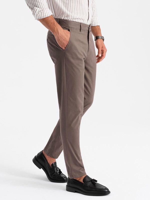 Ombre Ombre Men's uniform REGULAR FIT chino pants - brown