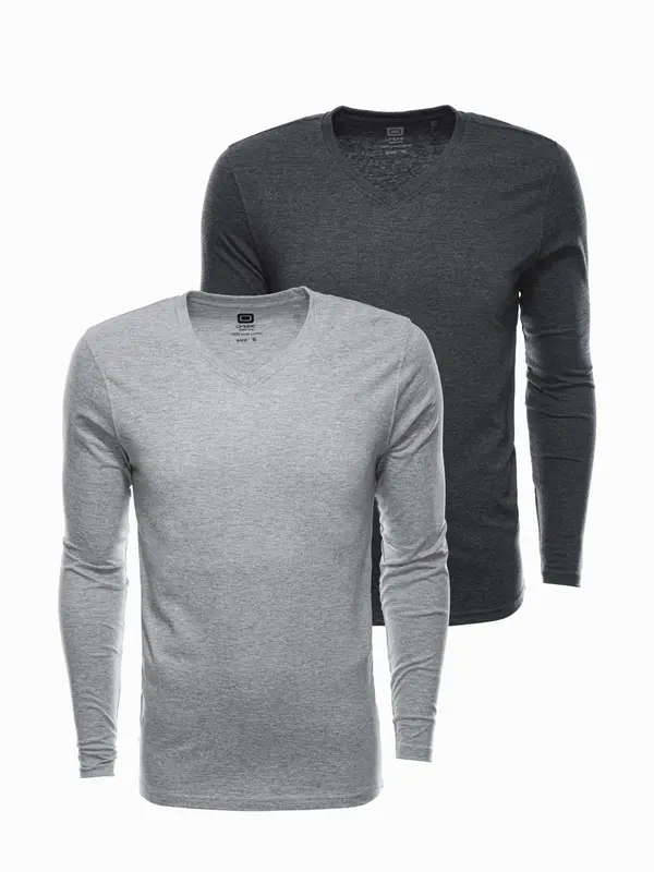 Ombre Ombre Men's V-NECK longsleeve set - mix 2