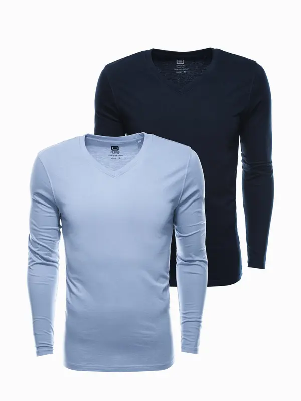 Ombre Ombre Men's V-NECK longsleeve set - mix 2