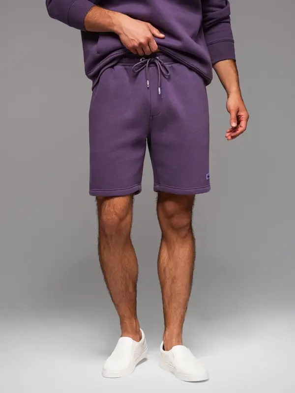 Ombre Ombre Unisex sweat shorts with drawstring waistband - purple