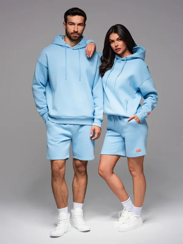 Ombre Ombre UNISEX sweatshirt set hoodie + athleisure shorts
