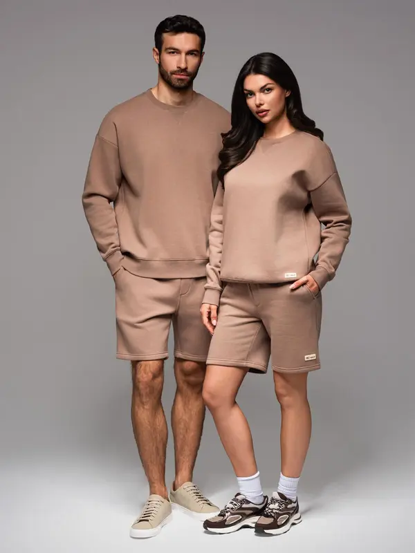 Ombre Ombre UNISEX tracksuit set sweatshirt + shorts
