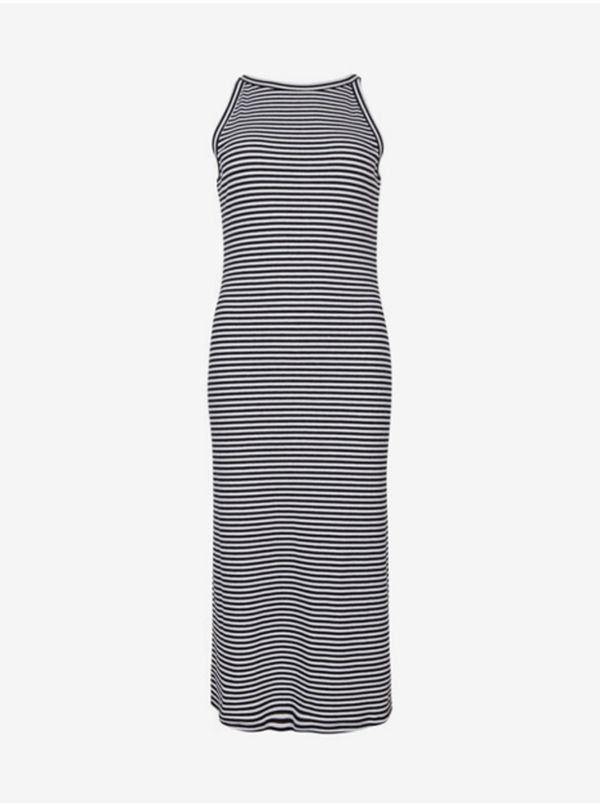 O'Neill ONeill Women's White & Black Striped O'Neill Rib Midi Dress - Women's