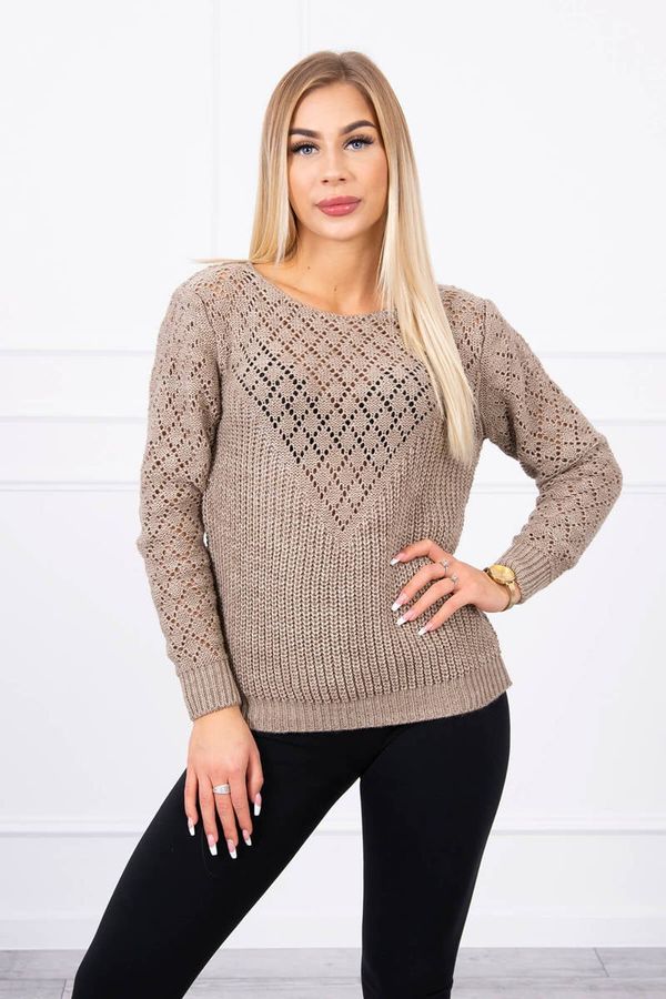 Kesi Openwork cappuccino sweater