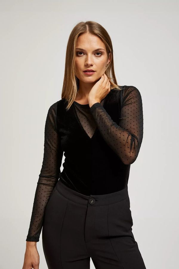 Moodo Openwork sleeve blouse