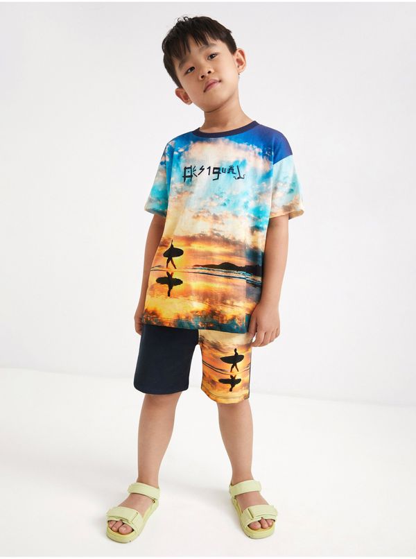 DESIGUAL Orange and blue boys patterned T-Shirt Desigual Melon - Boys