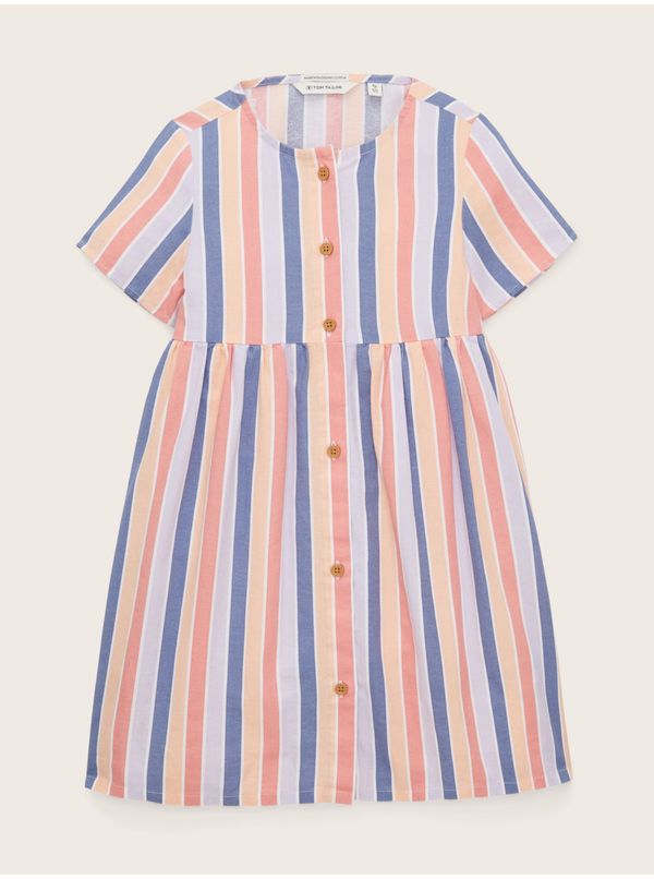 Tom Tailor Orange-Blue Girl Striped Dress Tom Tailor - Girls