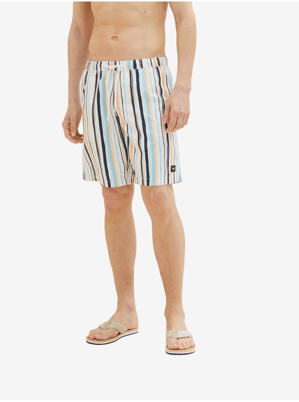 Tom Tailor Orange Blue Men's Striped Swimwear Tom Tailor - Men