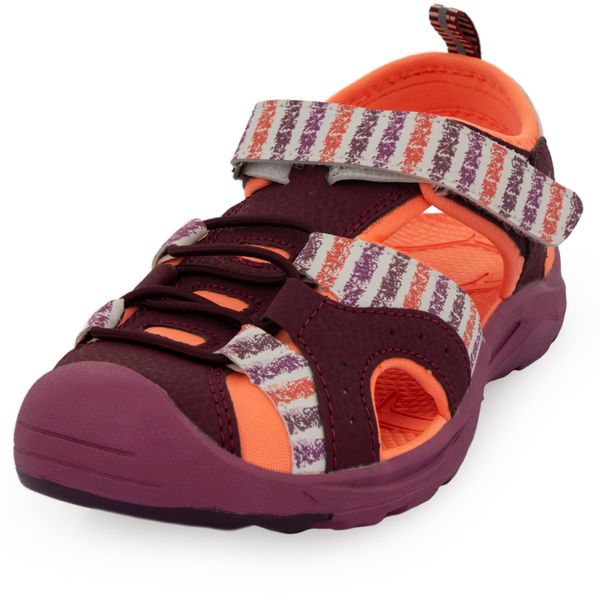 ALPINE PRO Orange-burgundy children's sandals ALPINE PRO Bielo
