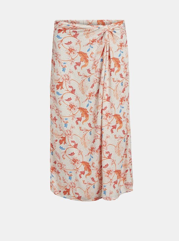 .OBJECT Orange-cream patterned skirt . OBJECT Obdulia - Women