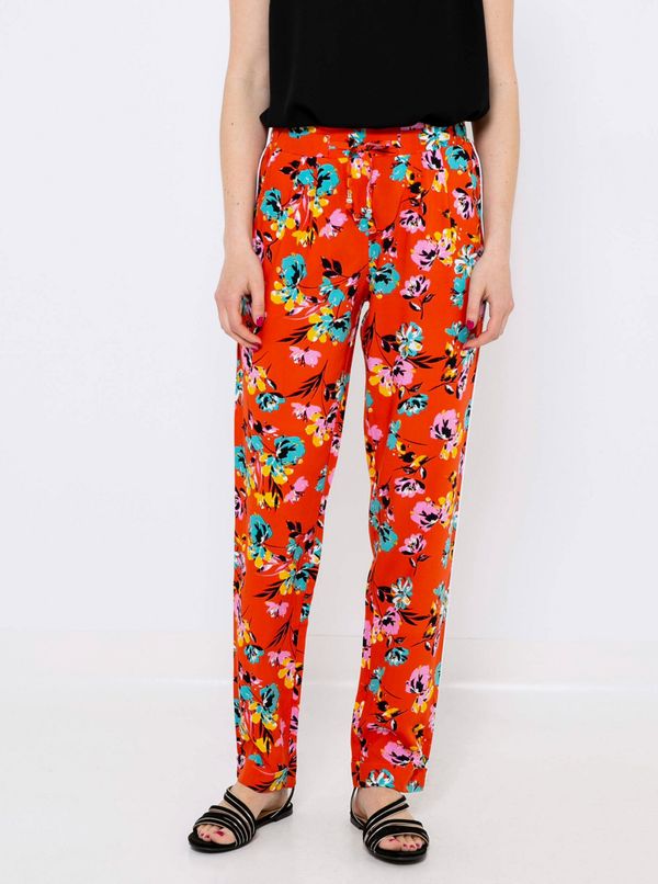 CAMAIEU Orange floral trousers CAMAIEU - Ladies