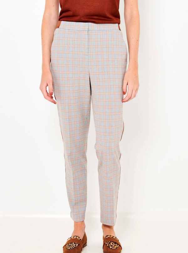 CAMAIEU Orange-grey checkered trousers CAMAIEU - Ladies