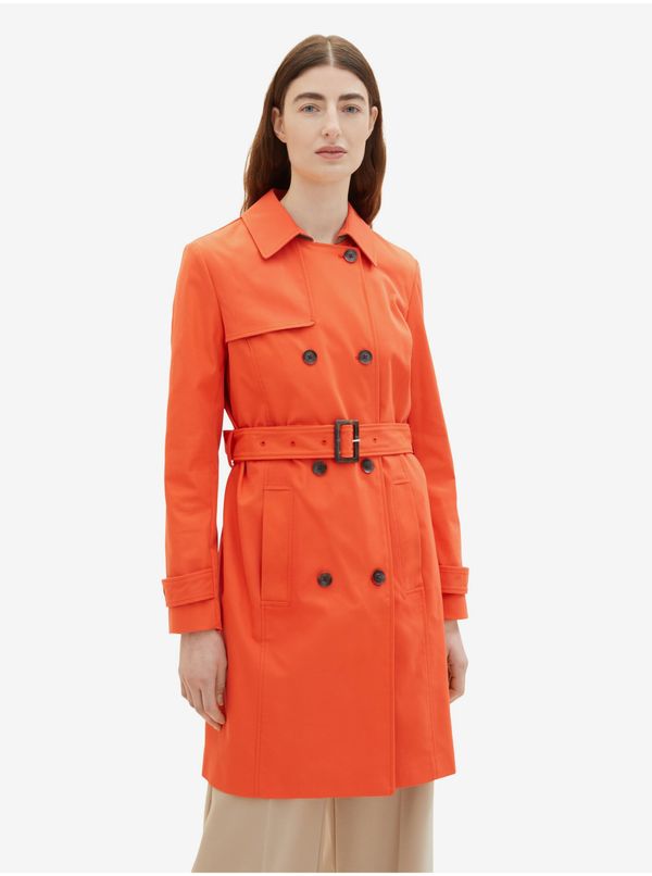 Tom Tailor Orange Ladies Trench Coat Tom Tailor - Women