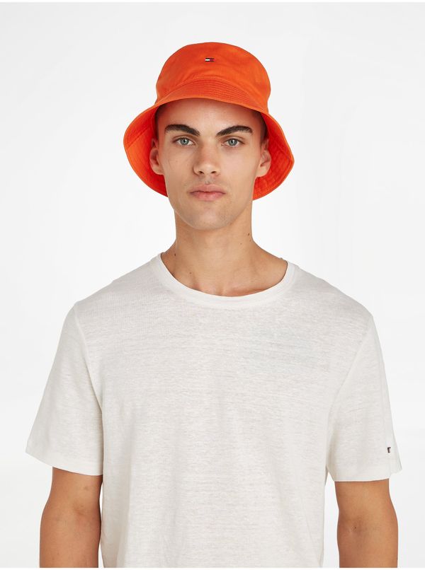 Tommy Hilfiger Orange Men's Hat Tommy Hilfiger Flag Bucket - Men