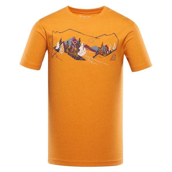 ALPINE PRO Orange men's quick-drying brindle T-shirt ALPINE PRO Asp