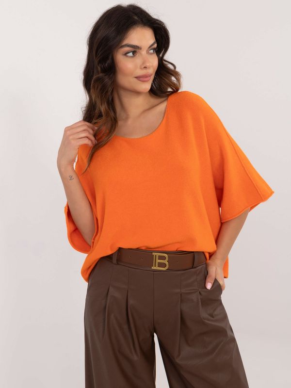 Fashionhunters Orange oversize sweater