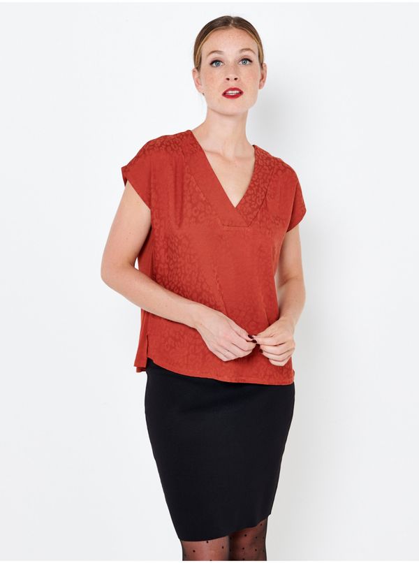 CAMAIEU Orange patterned blouse CAMAIEU - Women