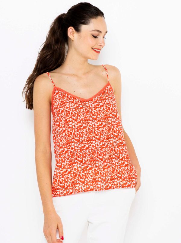 CAMAIEU Orange patterned top CAMAIEU - Women