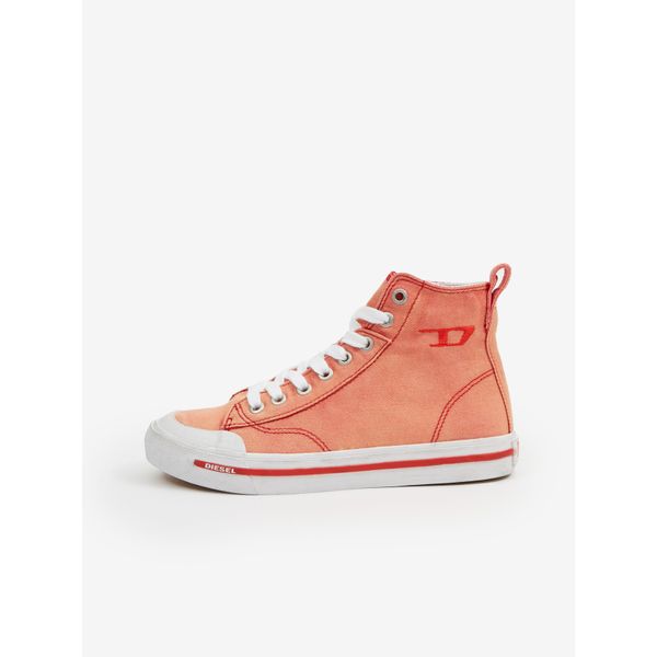 Diesel Orange Women Ankle Sneakers Diesel - Mens