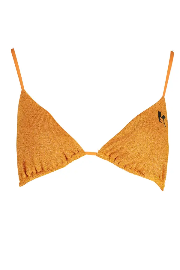 KARL LAGERFELD BEACHWEAR Oranžen zgornji del bikinija Karl Lagerfeld