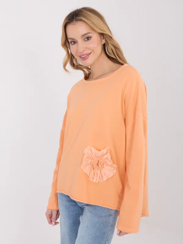Factory Price Oranžna bluza s cvetličnim detajlom