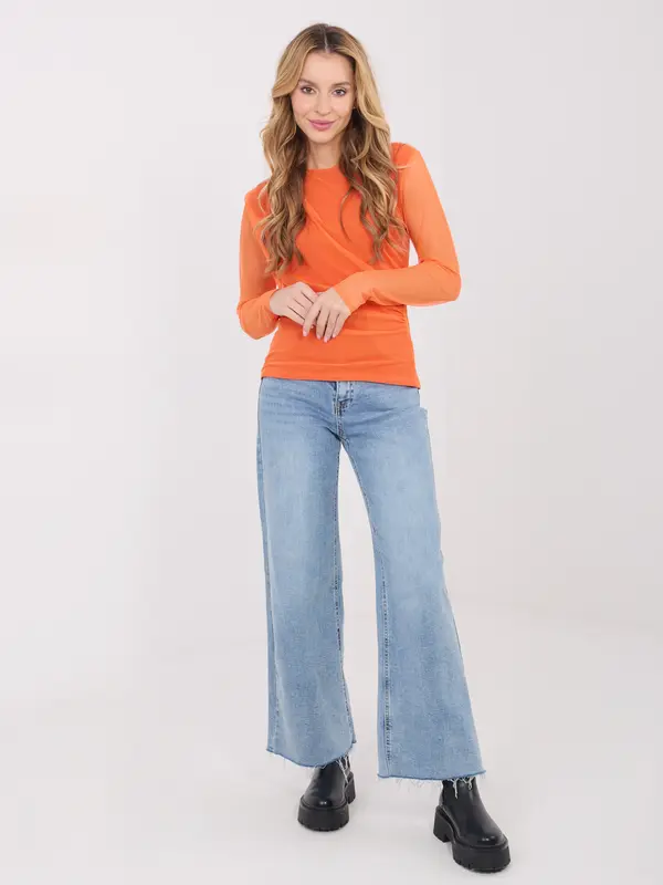 Italy Moda Oranžna bluza z dolgimi rokavi