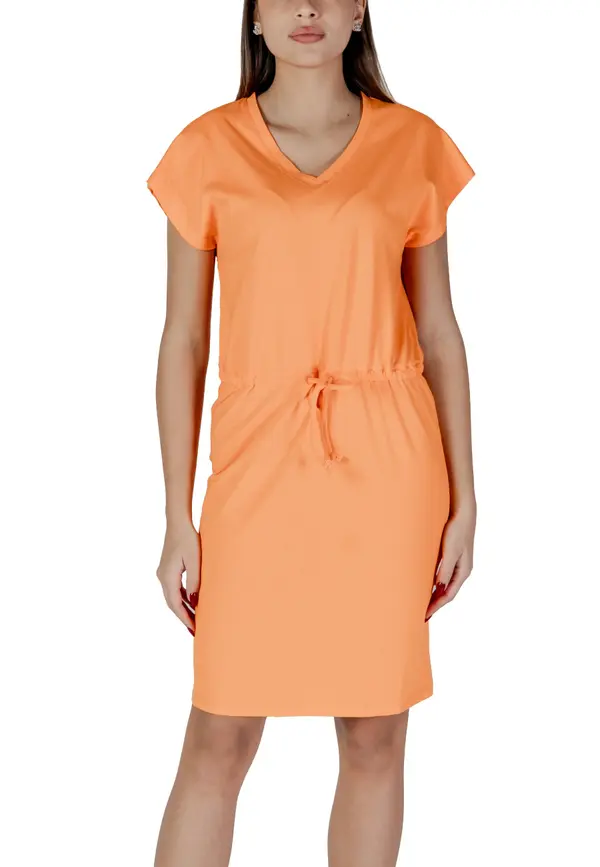 B.young Oranžna obleka z V-izrezom B.young