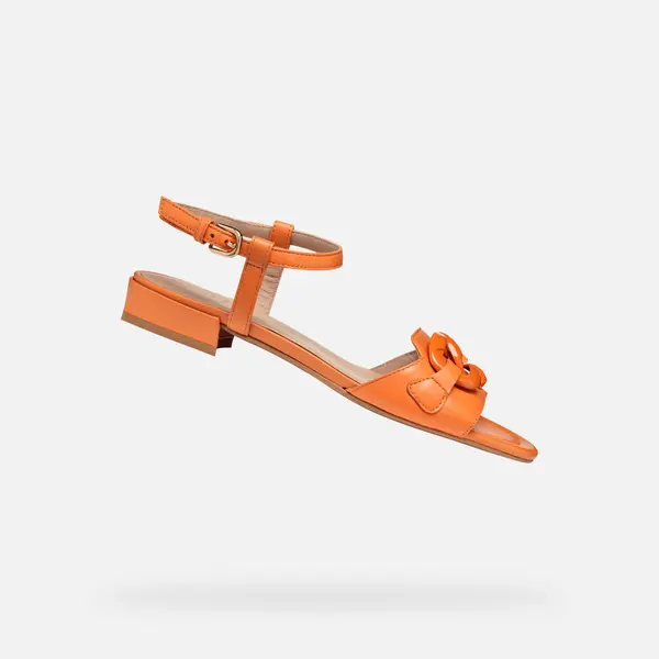 GEOX Oranžni ženski sandali Geox New Eraklia