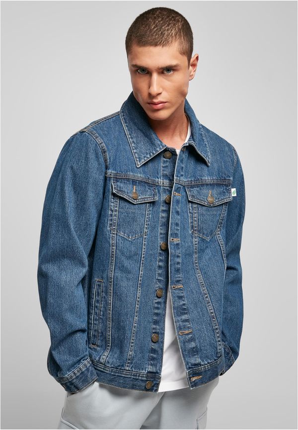 UC Men Organic Base Denim Jacket Washed Half With Indigo