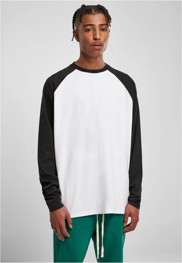 Urban Classics Organic Oversized Raglan Long Sleeves White/Black